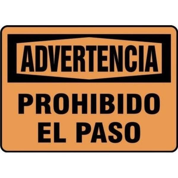 Accuform OSHA WARNING Safety Sign NO SHMADM313VS SHMADM313VS - main